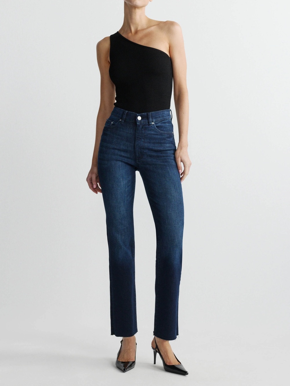 DL1961 Halle Straight High Rise Instasculpt Jeans Mediterranean Wash Size 26
